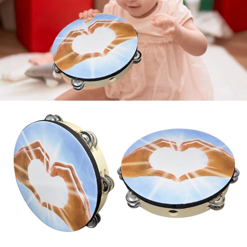 Natural Wood Musical Instruments Ergonomic Tambourines Perfect for Professional Player Students and Party Entertainment