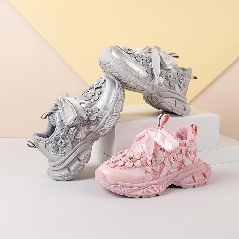 Girls' Dad Shoes 2025 Autumn New Fashion Children's Sports Shoes Medium and Older Children's Soft-soled Running Shoes Foreign Trade