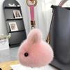 Faux Mink Rabbit Keychain, Plush Soft Car Key Chain Decor, Cute Fluffy Plushie Charm for Women Girls, Luxury Bag & Purse Accessory