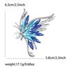 Luxury Rhinestone Butterfly Brooches for Women Unisex Pearl Insect Pins Event Party Gift Backpack Decoration Clothes Accessories