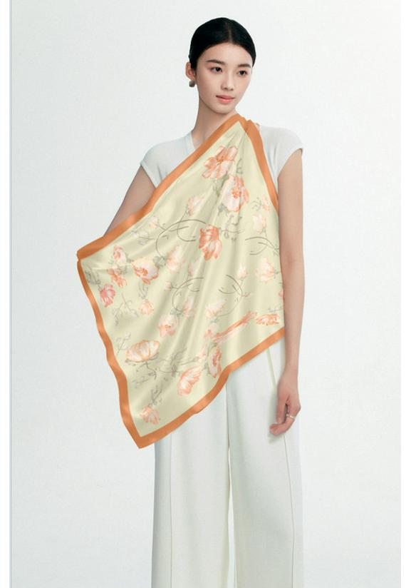 May Day Silk Scarf: Fashionable, Versatile, Customized Gift for Mom