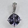 925 Sterling Silver Gems Pendant 14Ct Natural Square Color Change Alex CERTIFIED