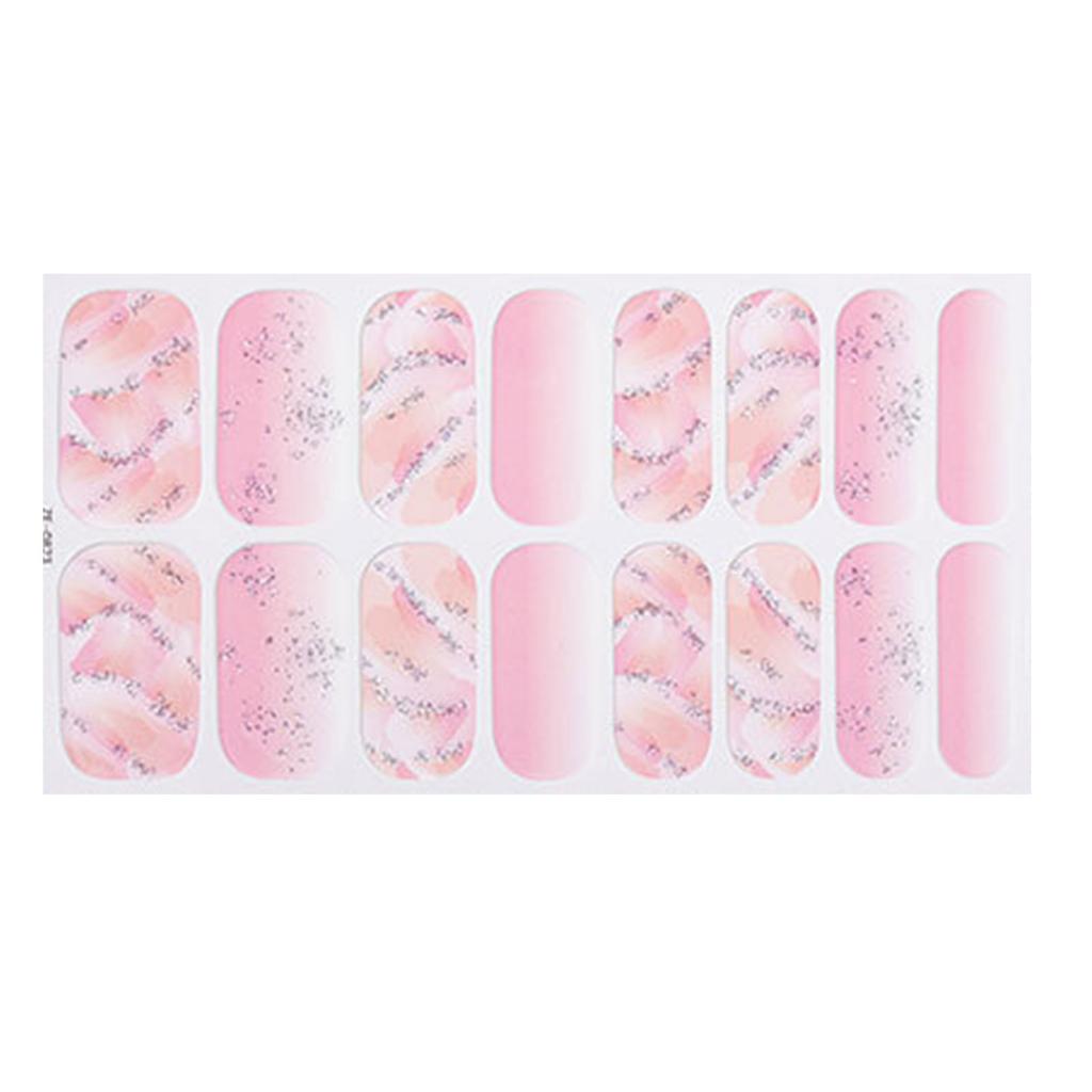 French Tip Nail Sticker Glittering Nail Polish Stickers Flowers Gels Nail Strips Nail Art Decortions Manicures Supplies
