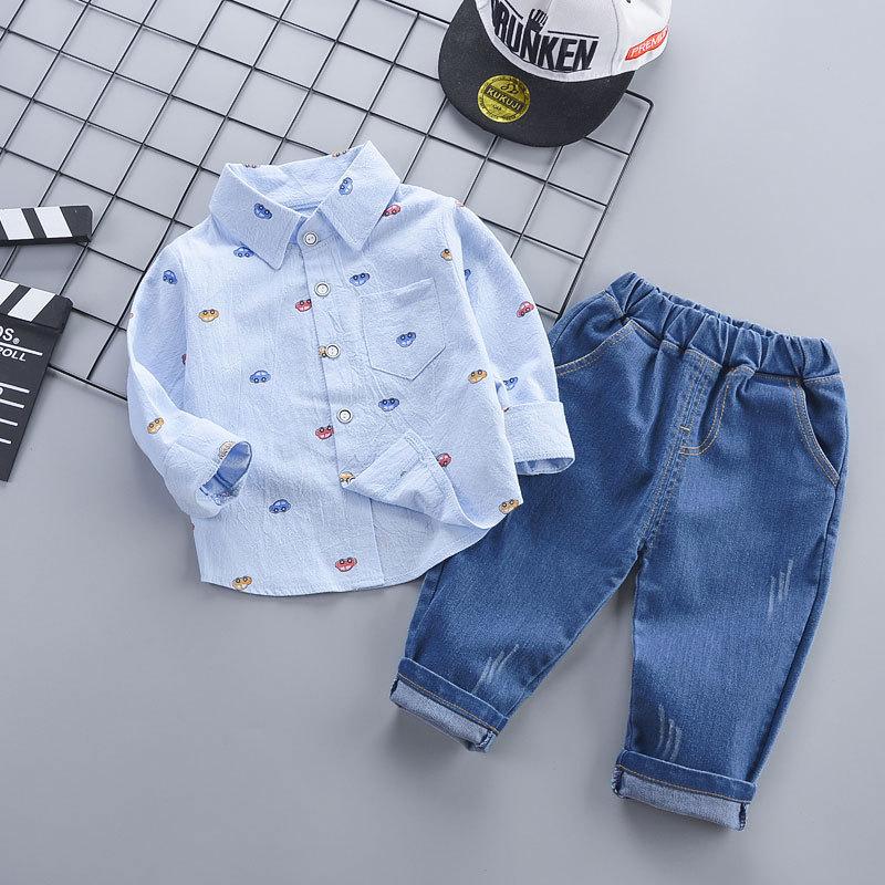 Boys Spring Outfit Set New Trendy Baby Children's Infant Spring and Autumn 1-3 Years Old Toddler Clothing