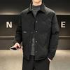 Herren Winter Daunenjacke Warmer Puffer Mantel Lässig Lockerer Schnitt Umlegekragen Einfarbig Urbane Jugend