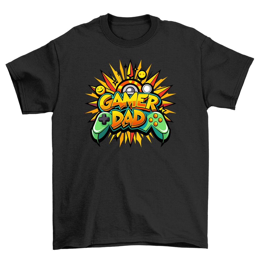 Epic Gamer Dad Controller T-Shirt Mens Womens Tees Top - Level Up Your Style! Funny Unisex Printed De