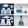 Bottle Resin Mold Storage Bottle and Stopper Resin Mold Jars Silicone Epoxy Mold for DIY Perfume Liquid Container Crafts
