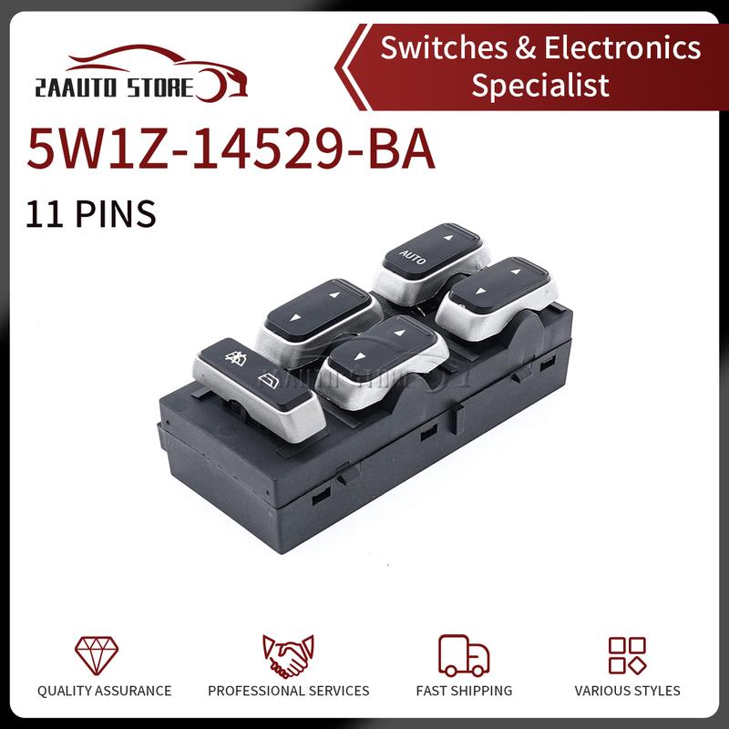 5W1Z-14529-BA Power Window Switch Driver Side Control Button For Ford Lincoln Town Car 2003-2008 11P 4W1Z14529AA 5W1Z14529BA