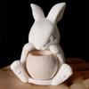 2-Piece Easter Bunny Silicone Mold DIY Cute Animal Basket Hollow Rabbit Soy Wax Silicone Molds Kit Bunny Candle Holder