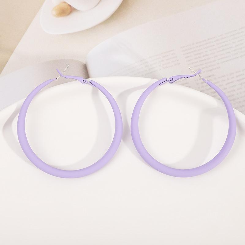 

Новые модные серьги-кольца для женщин 50 мм Большие гиперболизированные красочные серьги-кольца Индивидуальные панк-модные аксессуары для ушей brincos