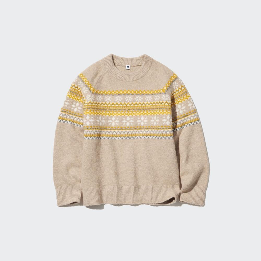 

UNIQLO KIDS Свитер из пряжи суфле (Длинный рукав) Фэйр-Айл