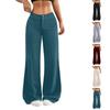 Women's Fashionable, Casual, Versatile High-waisted Loose Elastic Slightly Flared Wide-leg Trousers