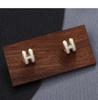 Mashi Standard H-Buchstaben Emaille Ohrstecker - Leichter Luxus, Modischer Klassischer Stil für Damen