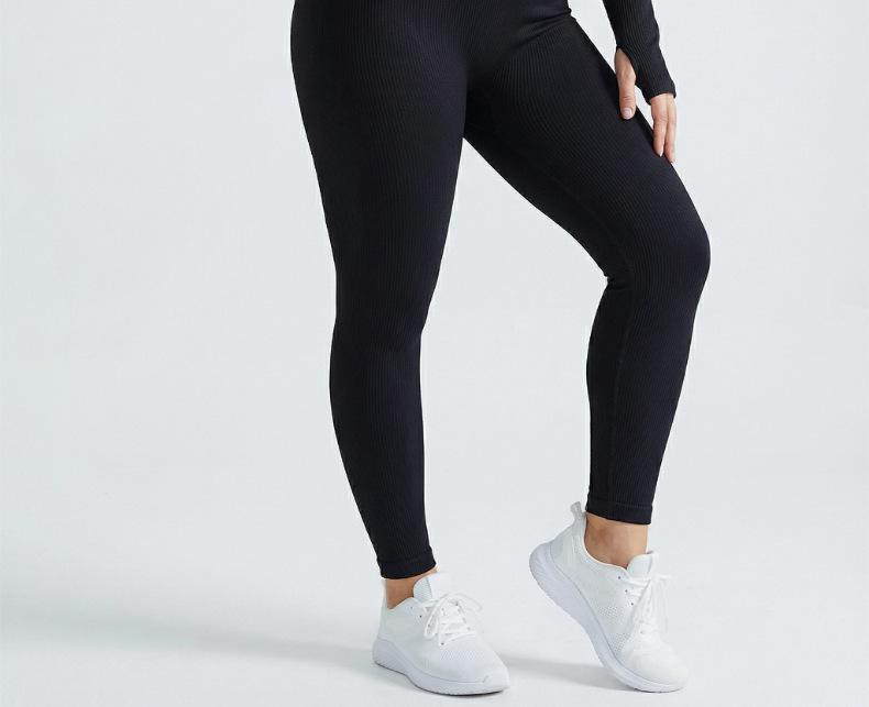 Pantaloni da Yoga Senza Cuciture Autunno-Inverno a Vita Alta Sollevamento Glutei con Tessuto Traspirante che Assorbe il Sudore