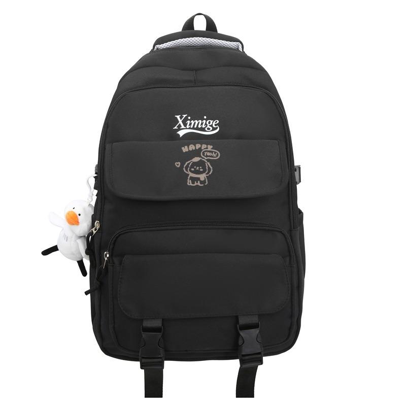 School Bag New High Value Contrasting Color High School Backpack Trend Versatile College Student Couple Casual Backpack