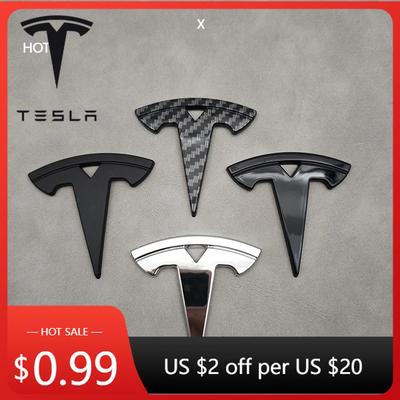 Autonálepka 3D ABS Chróm Čierne Logo Nálepka na Volant Auta Znak Odznak Pre Tesla Model 3 Y X S Nálepky Náhradné
