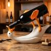 Bird Bottle Holders Counter Wine Rack Decorative Wine Bottle Holder with a White Body, Sculptural PET Display for Sideboards, Shelves, and Bar