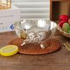 European Patterned Metal Bowl High Footed Fruit Bowl Ice Cream Bowls Dessert Plate Dim Sum Dish Storage Tray Candy Snack Bowls