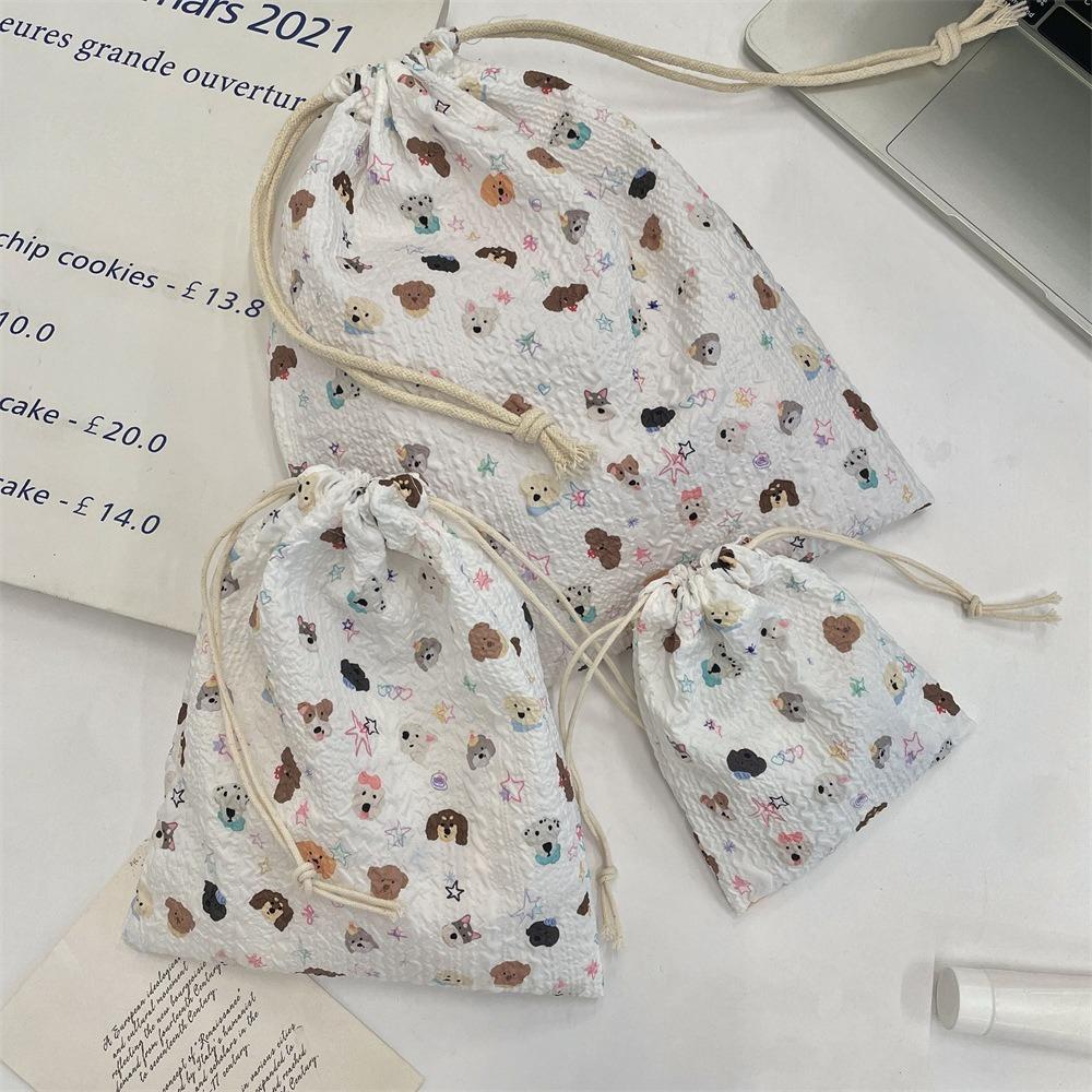 Cute Floral Women Makeup Bag Pouch Kawaii Portable Toiletries Cosmetics Storage Organizer Travel Cosmetic Bag Drawstring Case