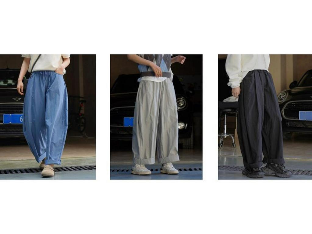 Louvre Summer Japanese-Style Wide-Leg Casual Pants - Lightweight, Breathable, Slimming Silhouette for Women