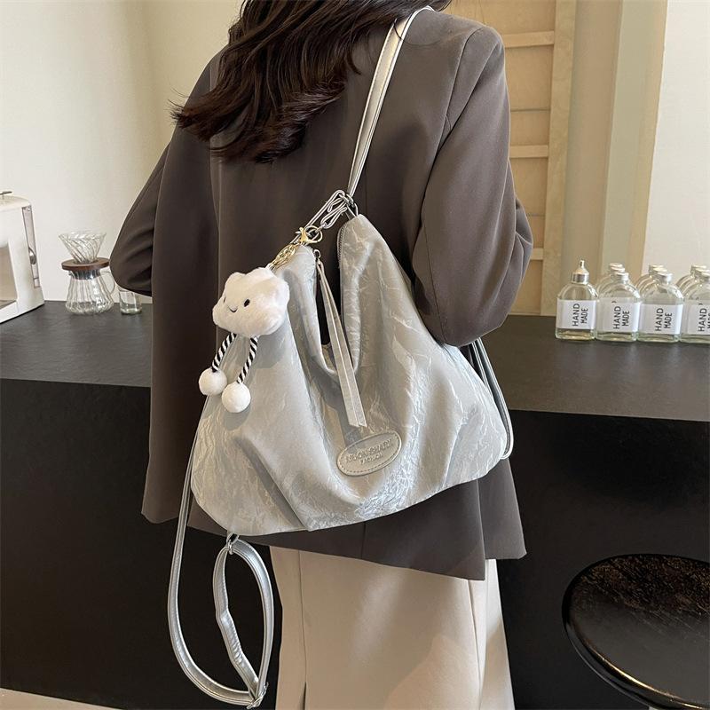 Premium sense large capacity double shoulder bag women's new fashion texture shoulder bag versatile commuter tote bag