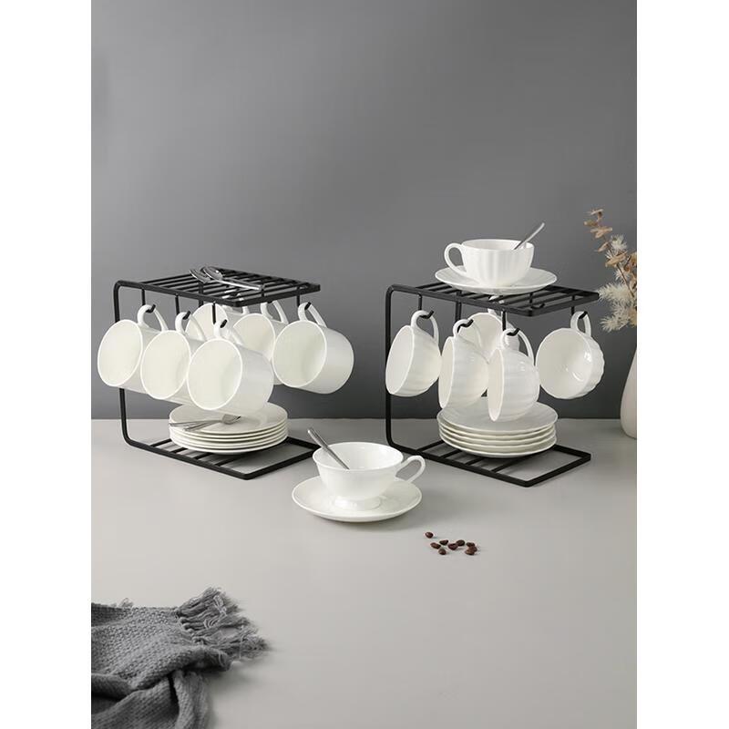 European Style Pure White Coffee Cup Set