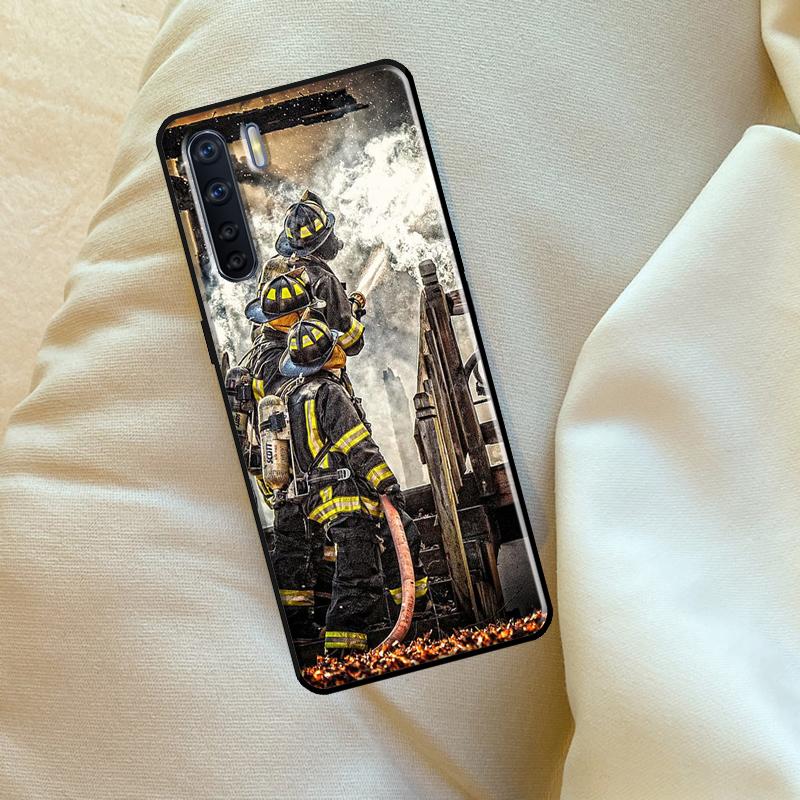 Cool Firefighter Heroes Fireman Case For Oppo A17 A94 A74 A54 A60 A40 A80 A16 A76 A96 A98 A58 A78 A18 A38 A57 A15 A5 A6 Pro