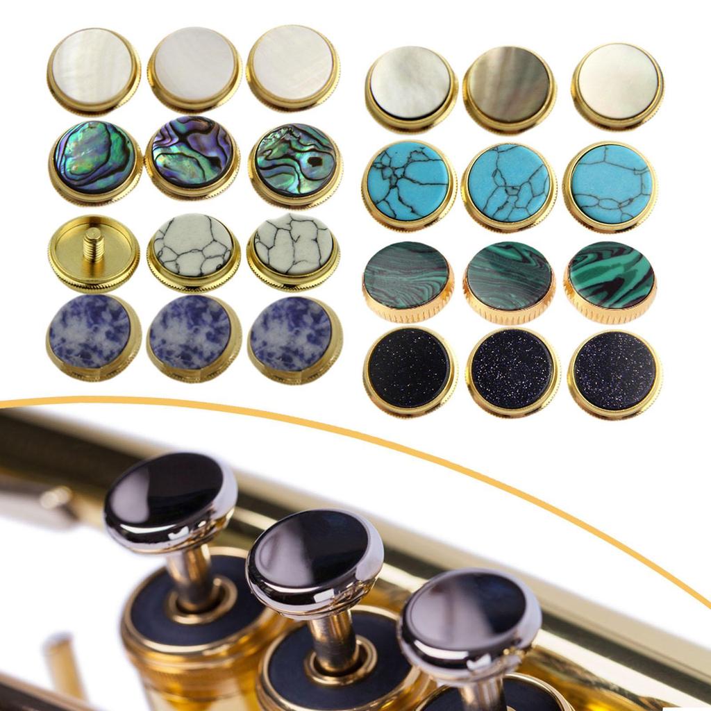 Trumpet Repair Kit Precision Valve Finger Button Caps Copper Accessory for Flute Trumpets with Keys