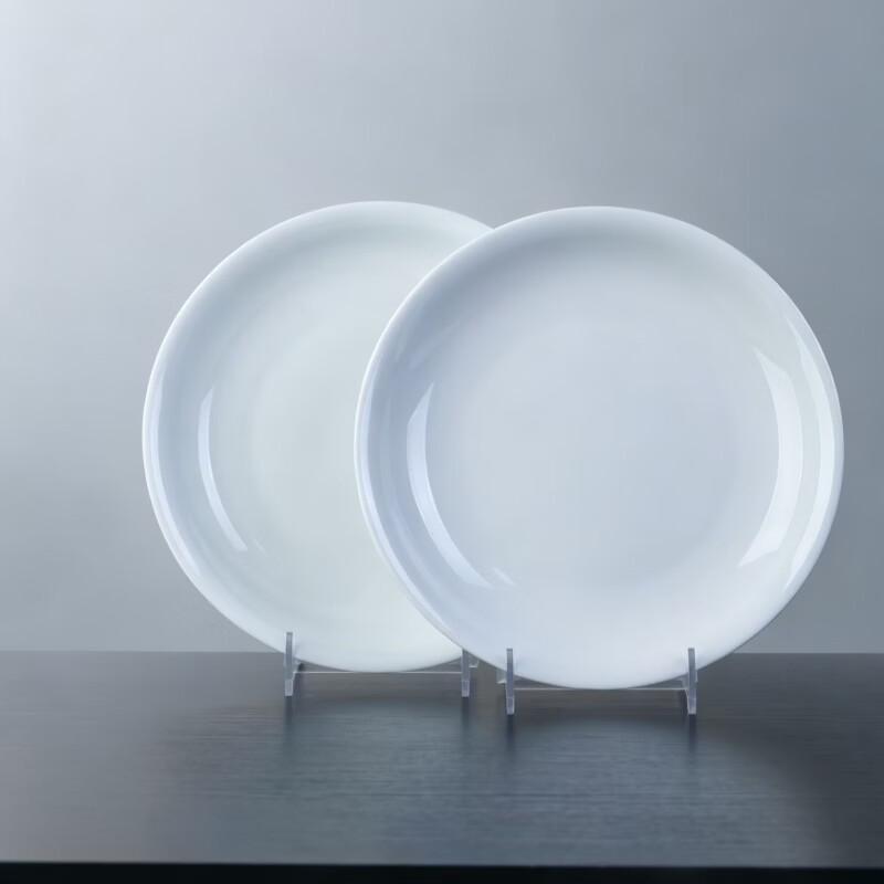 Jingdezhen White Porcelain Moonlight Dinner Plates