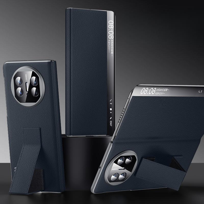 

Чехол для телефона Huawei MateX6 Складной Смарт-окно Подставка X5 Противоударный X3 Деловой Мужской Полная сумка Кожаный чехол Huawei Mate X3