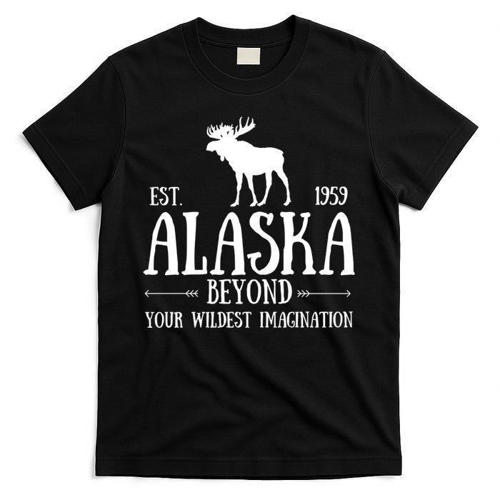 Los Alces Aljaška Dárek Hory Poslední Hranice Aljaška Roztomilý Dárek Tričko Unisex