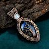 Labradorite Pendant Copper Wire Wrapped Pendant Handmade Birthstone Pendant Tree of Life Jewelry Rainbow Moonstone Jewelry Gemstone Pendant