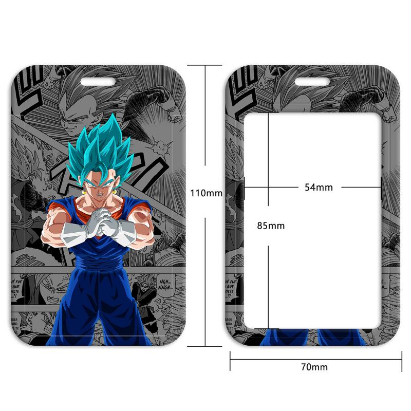 Anime Dragon Ball Lanyard for Student Keychain ID Card Cover Passport Badge Holder Key Ring Black Neck Straps Accessories Gift