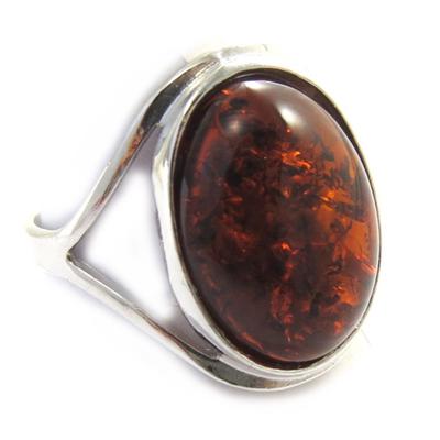 Amber (rhodium) 'Inspiration' Silver Ring