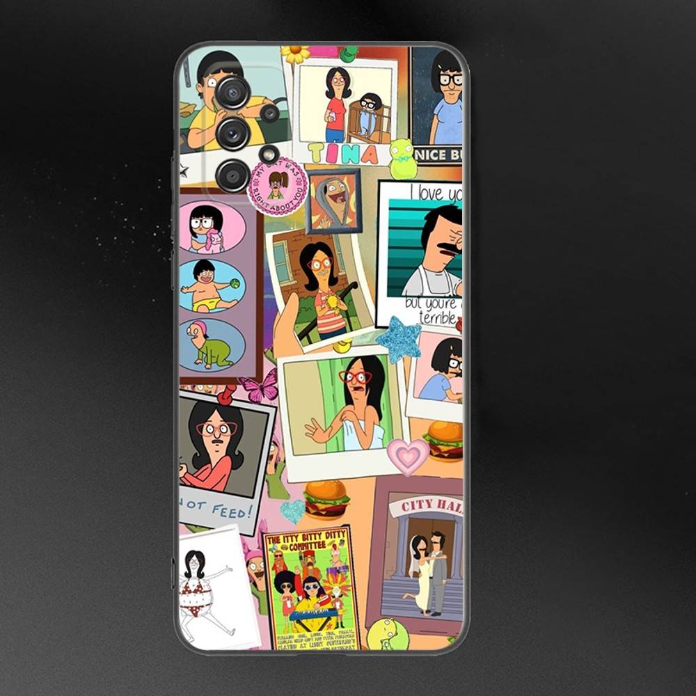 Cartoon B-Bobs Burgers Phone Case For Samsung Galaxy A 91,80,73,72,71,53,52,51,22,5G Shockproof Soft Black Cover