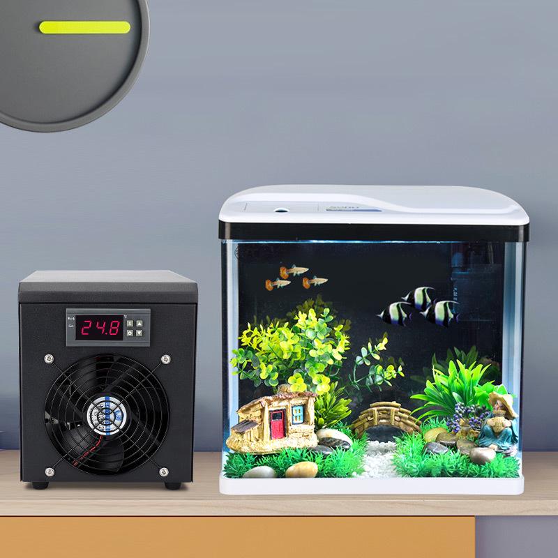 Refroidisseur d'aquarium silencieux avec pompe à eau et tuyauterie - Refroidissement rapide à semi-conducteurs pour petits aquariums