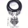 Men's Viking Necklace, Vintage Celtic Wolf Head Necklace, Stainless Steel Hip Hop Necklace, Amulet Jewelry, Gift For Men Or Couples Or Women
