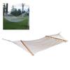 Mesh Hammock Brthable 350lb Load Bring Prevent Rollover Hand Woven Cotton Rope Hammock with Sprder Bar for Yard Patio