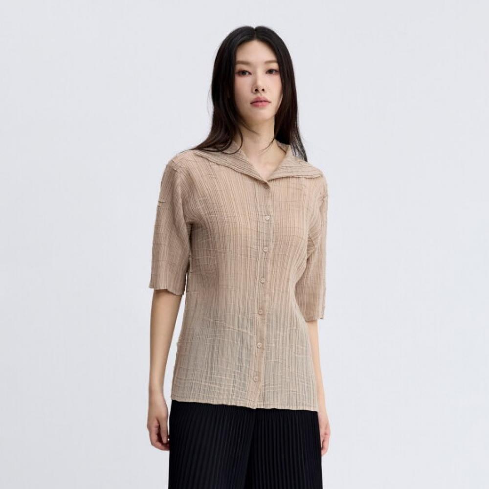 Pleats Me Collared Folding Button Jacket Ppjkm025024