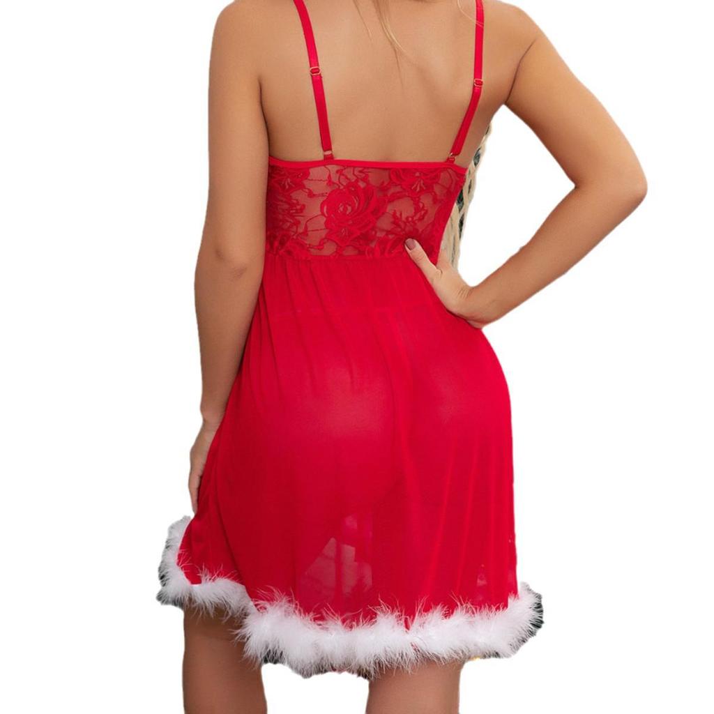 Women's Christmas Fluffy Bunny Costume for Cosplay & New Year's Stage Party