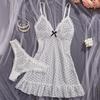 Polka Dot Sheer Nightwear Skirt Transparent Sleeveless Nightgown Casual Thin Women's Pajamas Home