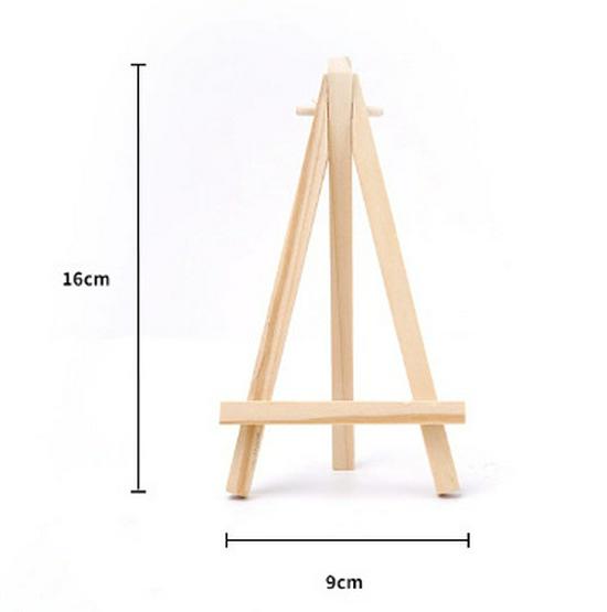 Versatile Wooden Mini Easel & Triangle Photo Frame Stand for Desktop