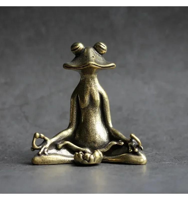 Retro Kupferwaren Weihrauchfassung Zen Frosch Ornamente Massiv Reinem Kupfer Frosch Tee Haustier Weihrauchhalter Ornamente
