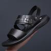 FashionHihg Quality Leather New Sandals Summer Baotou Casual Man Slippers Comfortable Slip On Male Sandals Outdoor Trekking Sandales