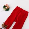 2piece/set Infant Baby Girl Tights Christmas Newborn Elk Pantyhose for Girls Cotton Red Santa Claus Knitted Girls Stockings