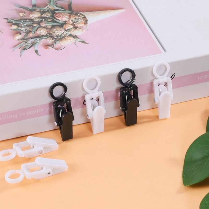 10 Pcs Laundry Hooks Clip Plastic Rotatable Hanging Towel Clips Strong Clips