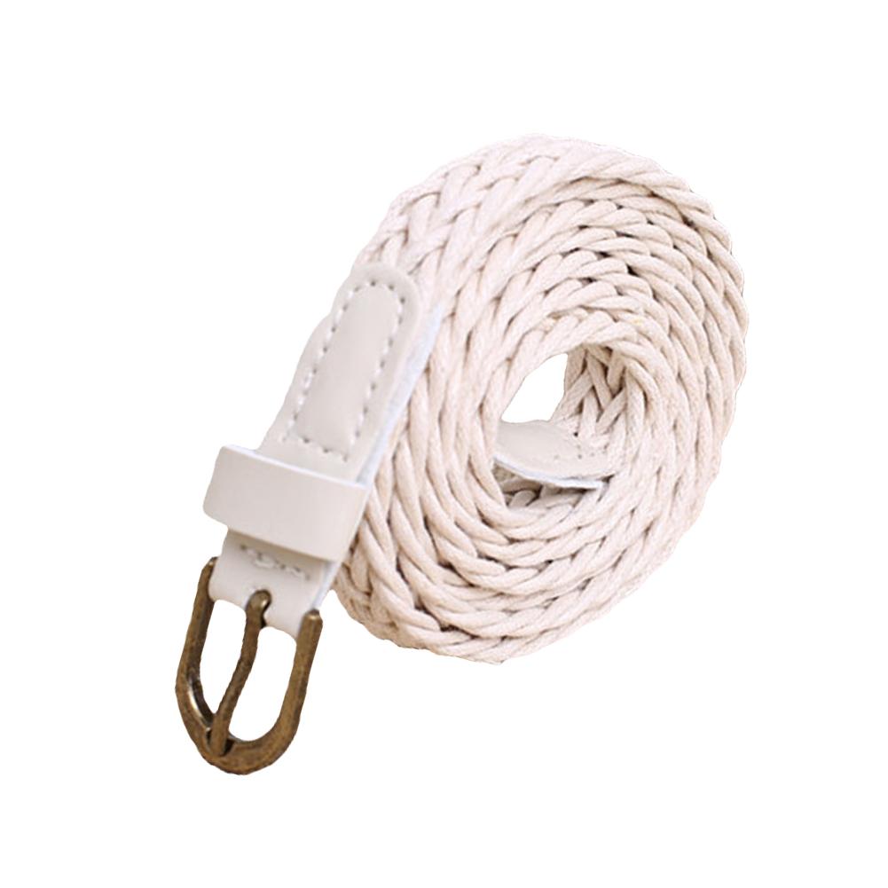 Women Retro Bohemia Woven Belts Female Classic Slender Braided Thin Belt Ladies Thin Braid Waist Belt for Dress