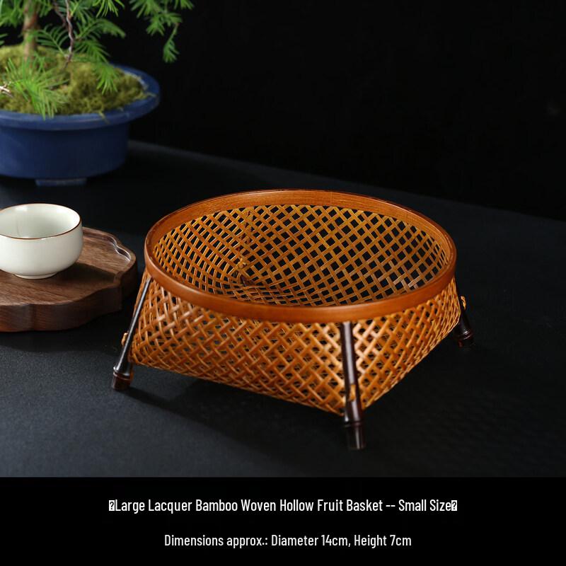 Handmade Lacquer Bamboo Fruit Basket