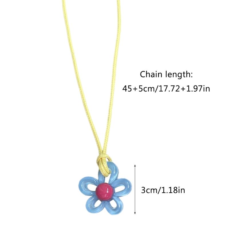 Floral Necklace Adjustable Strap Hollow Flower Charm Clavicle Chain Personalized Flower Chocker Necklace Jewelry