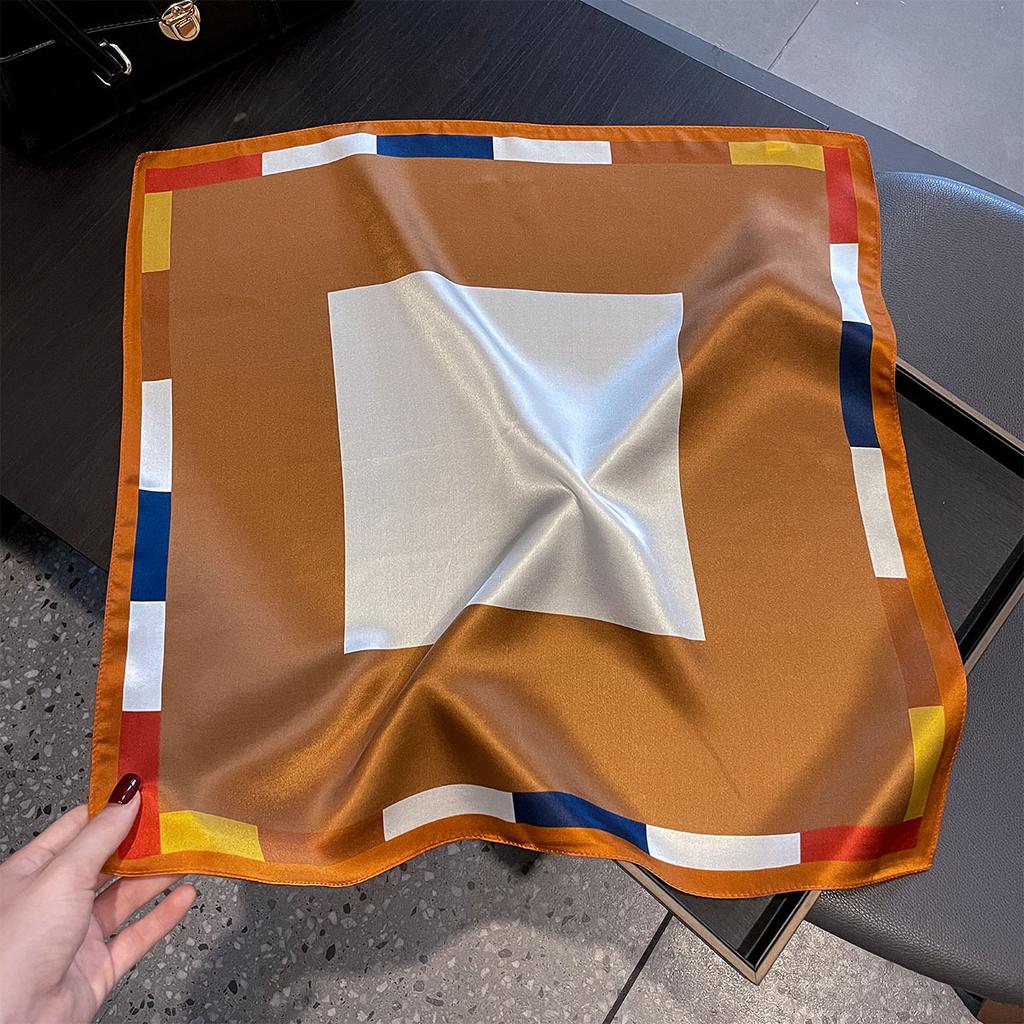 100% Seidentuch Damen Hals Haare Foulard Quadratisch Hijab Schals Bandana Neues Wickeltuch Maulbeer Frühling Stirnband Schals